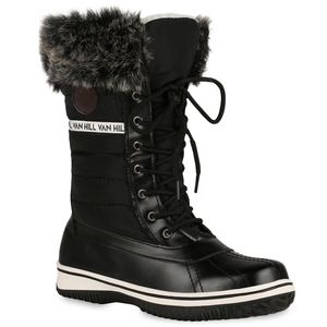 VAN HILL Zateplené kotníkové dámské boty s podšívkou Zimní boty 838030, Barva: černá, Velikost: 39