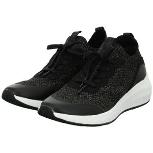Tamaris Damen Sneaker 1-23758-25-019 black / silver, Damen Größen:38, Farben:schwarz