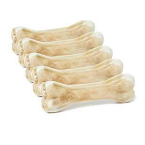 DOGBOSS 100% Natur Kauknochen - Hundeknochen, Rinderhaut mit Pansen, 5 Stück 17 cm