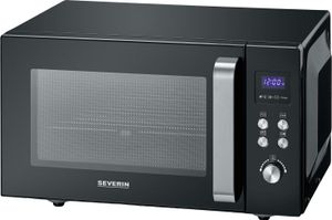 SEVERIN Mikrowelle MW 7763 Keramikboden und Grillfunktion schwarz/silber