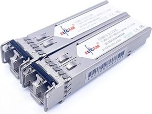 Elfcam - 2er-Pack SFP-Module 1,25 Gbps - LC/UPC Duplex Multimode 850nm, bis zu 550 m, Hochleistungs-Glasfaser-Transceiver