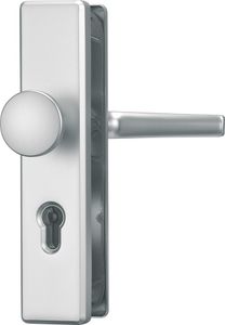ABUS Schutzbeschlag KLN 314 (Ausführung: Klinke-Knauf, Oberfläche: F1 Aluminium Natur) Ausführung: Klinke-Knauf Oberfläche: F1 Aluminium Natur