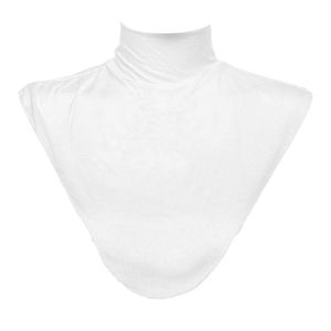 Frauen Modal Faux Rollkragen Half Top Dickey Kragen Musselin Hijab Neck Cover Weiß Farbe Weiß