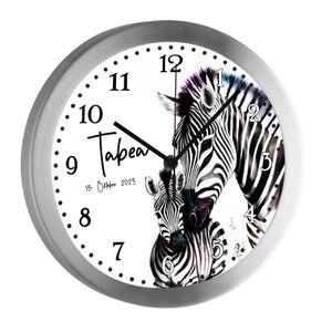 Kinderzimmer Funkwanduhr, Funkuhr Wanduhr Kinder, Zebra  25 cm