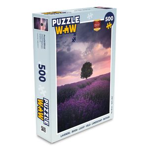MuchoWow MuchoWow® Puzzle 500 ks Levandule - Strom - Obloha - Pole - Krajina - Příroda
