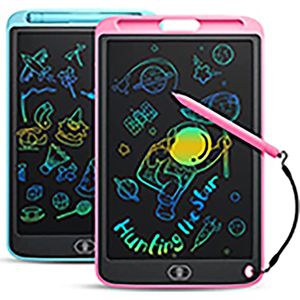 2 Stück  Schreibtafel, 10 Zoll Bunte Bildschirm Schreibtablett, Löschbare Elektronische Maltafel, Digitale Doodle Board Lernspielzeug Geschenke für Kinder Erwachsene Mädchen Jungen, Blau/Rosa