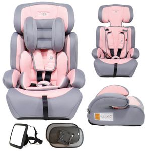 Blij´r Ivo pink/grey Autositz mit Wumbi Rücksitzspiegel und Sonnenschutz Kleinkind Sicherheitssitz Schalensitz Baby Kleinkind Kfz Reise Kindersitz