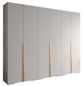 MEBLE KRYSPOL Inova 1 Schrank - 236,7x300x47cm - Weiß Weiß Gold