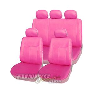 PREMIUM Kunstleder Sitzbezug Sitzbezüge Sitz Pink Rosa SET für viele Fahrzeuge