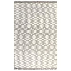 dereoir Kelim-Teppich Baumwolle 160x230 cm mit Muster Taupe