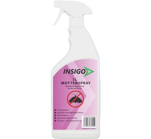 INSIGO 1L Mottenspray Mottenmittel Mottenschutz Kleidermotten Lebensmittelmotten gegen Motten-Bekämpfung Mottenfrei