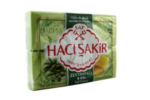Seife »Haci Sakir« Olivenöl/Honig 4x150 g | Kernseife Hamamseife