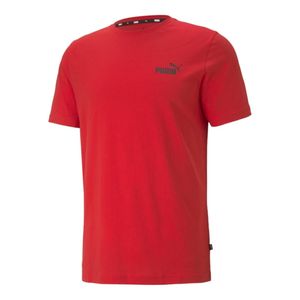 PUMA Herren T-Shirt - ESS Small Logo Tee, Rundhals, Kurzarm, uni Rot XL