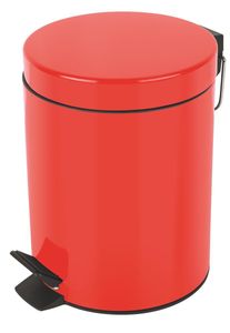 Spirella Kosmetikeimer "Sydney Rot" Mülleimer Treteimer Abfalleimer - 3 Liter – mit herausnehmbaren Inneneimer