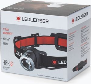 Ledlenser H8R, latarka czołowa LED, 600 lumenów, do 120 godzin pracy, czerwone światło tylne, z akumulatorem, do wielokrotnego ładowania, opakowanie kartonowe