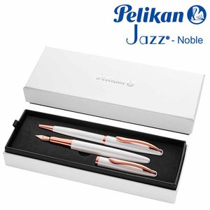 Pelikan Füller & Kugelschreiber Jazz Noble Elegance Perlmutt Weiß Geschenkbox