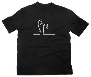 Styletex23 T-Shirt #2 La Linea Lui Fun Kult, schwarz, L