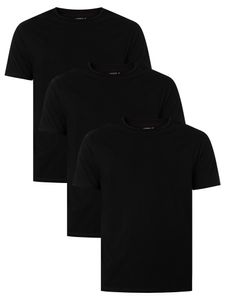 Lacoste 3er Pack Crew T-Shirt, Schwarz XL