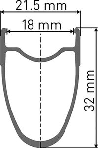Felge DT Swiss RR 511 28" schwarz 622-18 VL 6,5mm 28 Loch