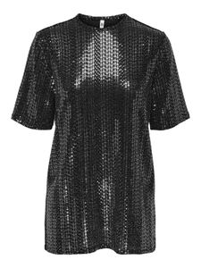 JDY Damen Pailletten Shirt Lang Elegantes Sequins Glitzer Oberteil JDYSHILA | XS
