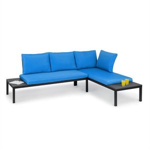 blumfeldt Cartagena Lounger , Gartenbänke , Lounge-Set: 2 Zweisitzer + Tisch / 2 Auflagen / 4 Kissen , modular , Sitzgarnitur: für 4 - 6 Personen / Loungeliege: für 2 Personen , Max. Belastung: 240 kg je Element , Stahl , Polywood , Polyester , blau blumfeldt Cartagena Lounger , Gartenbänke , Lounge-Set: 2 Zweisitzer + Tisch / 2 Auflagen / 4 Kissen , modular , Sitzgarnitur: für 4 - 6 Personen / Loungeliege: für 2 Personen , Max. Belastung: 240 kg je Element , Stahl , Polywood , Polyester , blau