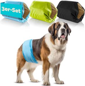 HUND IST KÖNIG® Hundewindeln für Rüden [3 Stk] | XXL (Taille 65-86 cm)