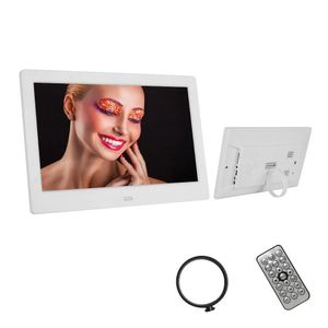 Digitaler Bilderrahmen 10.1 Zoll,Mit Fernsteuerung, Photo Frame,1024*600Pixel, externe SD Karte (bis 32 GB), Weiß