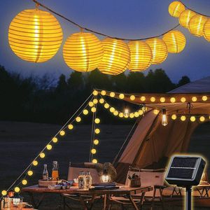 Salcar 50 Lampions Lichterkette Solar Außen 15 m LED Lichterketten Outdoor 8 Modi IP44 für Außen Garten Liegewiese Terrasse
