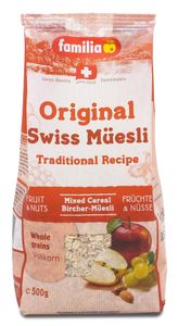 Original Swiss Müesli | Familia | Aus der Schweiz | 500g | 100% Vollkorn | Traditionelles Frühstück