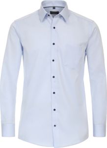 REDMOND Herren Businesshemd Langarm Kent Comfort-Fit Twill Hellblau L