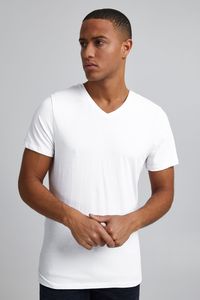 Blend Herren T-Shirt V Neck doppelpack 701996 weiß, Größe:XL