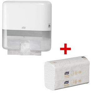 TORK Papierhandtuchspender-Set Elevation Xpress® H2 Mini 952100 weiß Kunststoff