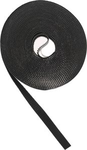 Fenster-Fliegengitter Klettband selbstklebend 5m x 9,5 mm Schwarz