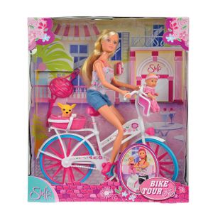 Simba 105739050 Steffi Love, Bike Tour, inklusive Fahrrad, Baby und Zubehör