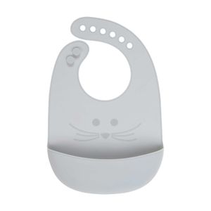 Lässig Silicone Bib Little Chums Mouse (3 Farben) Grey