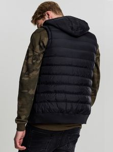 Dámská zimní bunda Urban Classics Small Bubble Hooded Vest blk/blk - XL