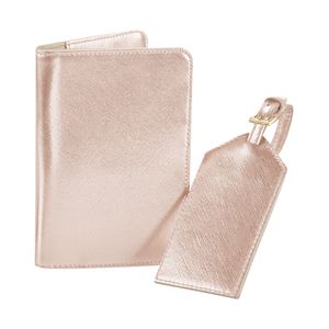 Bagbase - Pánsky/dámsky unisex obal na pas a batožinový štítok "Boutique" PC3782 (jedna veľkosť) (ružové zlato)