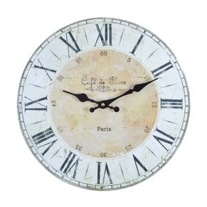 Wanduhr Cafe de Flore - beige - Vintage Uhr