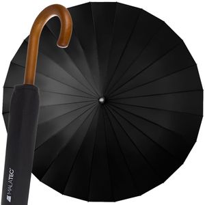 Malatec 19367 Deštník holový 24 drátů, 124 cm černý