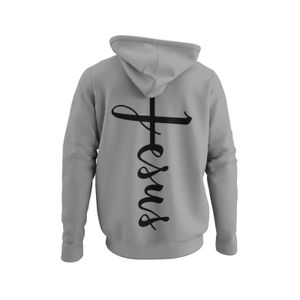 Männer Herren Hoodie Kapuzenjackekatholisch Herz Jesus is King Gott Bibel Love Beten Kirche Glauben Rosenkranz