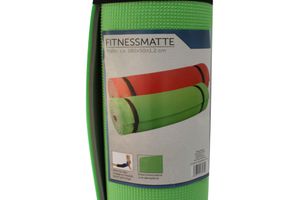 Robuste Fitnessmatte Yogamatte Grün grau 180 x 50 x 1,2 cm