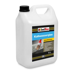 Isolbau Kaliwasserglas 28/30° - Kaliumsilikat-Lösung als Haftgrund & zur Abdichtung - Wetterfest für Innen- & Außenbereich - 5 Liter