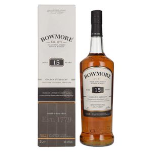 Bowmore 15 Jahre Golden & Elegant Islay Single Malt Scotch Whisky 1,0l, alc. 43 Vol.-%