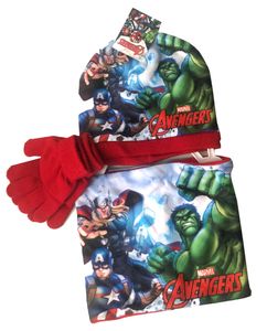 Avengers Kinder Set 3tlg. Mütze + Handschuhe + Bandana Schlauchschal Loop Schal