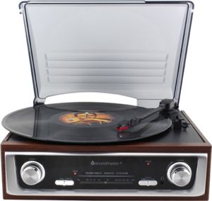 Gramofón Soundmaster PL196H so zabudovanými reproduktormi a FM stereo rádiom