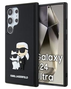 Karl Lagerfeld PU Saffiano Karl and Choupette for Samsung S24 Ultra