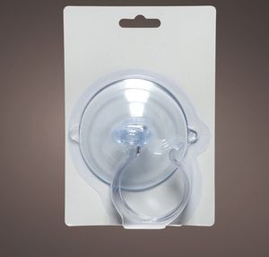 Saugnapf mit Haken - Kunststoff - D: 8,5cm - transparent