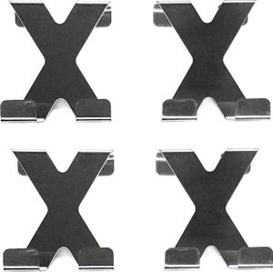 4x Garderobenhaken aus Edelstahl Türhaken Türgarderobe Türgarderobenhaken