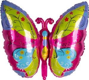 Folienballon Tier, Schmetterling bunt ca. 91*69,5 cm Folienballon Tier, Schmetterling bunt ca. 91*69,5 cm