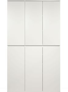 trendteam Nevada Mehrzweckschrank 6-türig Weiß, B/H/T ca. 111/191/34 cm